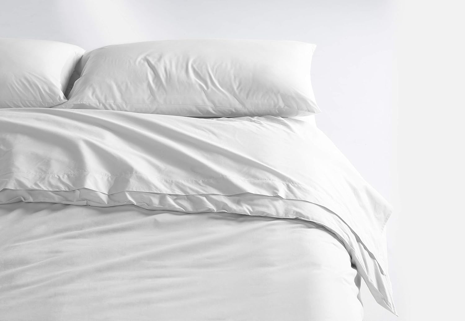 Casper Sleep Soft and Durable Supima Cotton Sheet Set, Queen, White/Slate