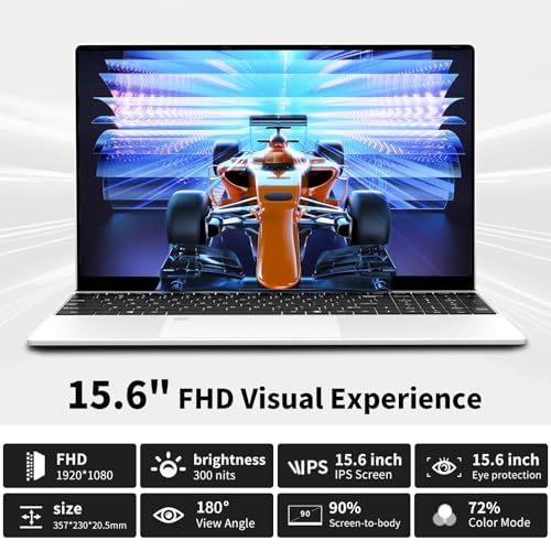 Gaming Laptop N5095, 15.6 Inch Laptop Computer, Laptops 24GB RAM 1TB SSD,Laptops Gamer 180 Angle Opening