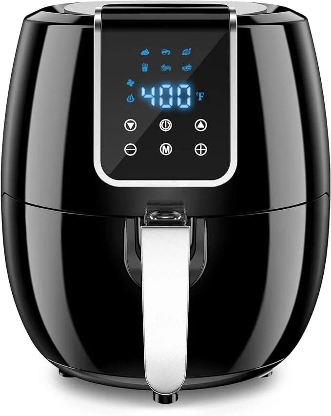 Open Box Iconites 6-in-1 Air Fryer 7Qt/6.5L Smart Electric Hot Airfryer AF1201K - BLACK