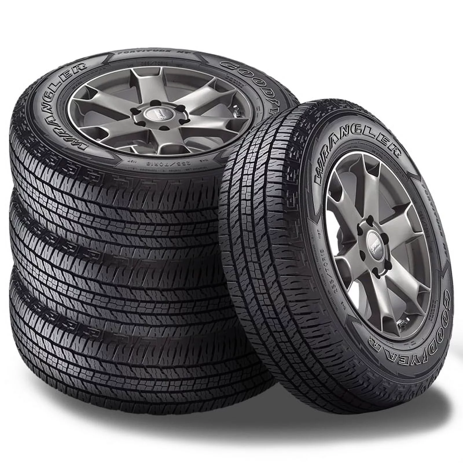 Set of 4 Goodyear Wrangler Fortitude HT 255/65R17 110T Truck Tires 65000 Mile Warranty 157069622 / 255/65/17 / 2556517 Fits: 2004-08 Ford F-150 XLT.