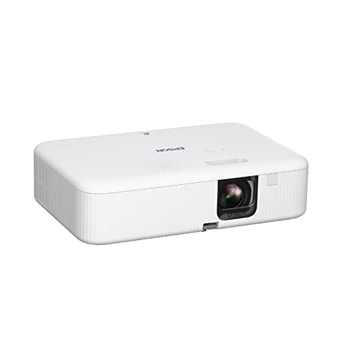 Epson EpiqVision Flex CO-FH02 Full HD 1080p Smart Streaming Portable Projector, 3-Chip 3LCD, 3,000 Lumen Color/White Brightness, Android TV
