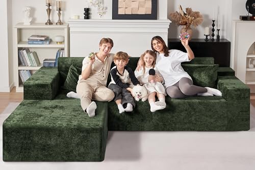 HABUTWAY 105" L-Shape Modular Sectional Sofa Couch for Living Room,No Assembly Required,Modular Comfy Sofa with Deep Seat for Living Room Bedroom