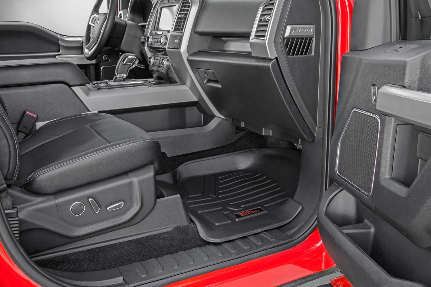 Rough Country Floor Liners (fits) 2012-2018 Ram Truck 1500 | Crew Cab/Mega Cab | Half Console | 1s/ 2nd Row | M-31313