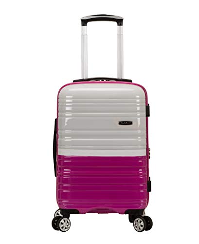 Rockland Melbourne Hardside Expandable Luggage with Spinner Wheels, 2TONENAVY, 2 Piece (20/28)