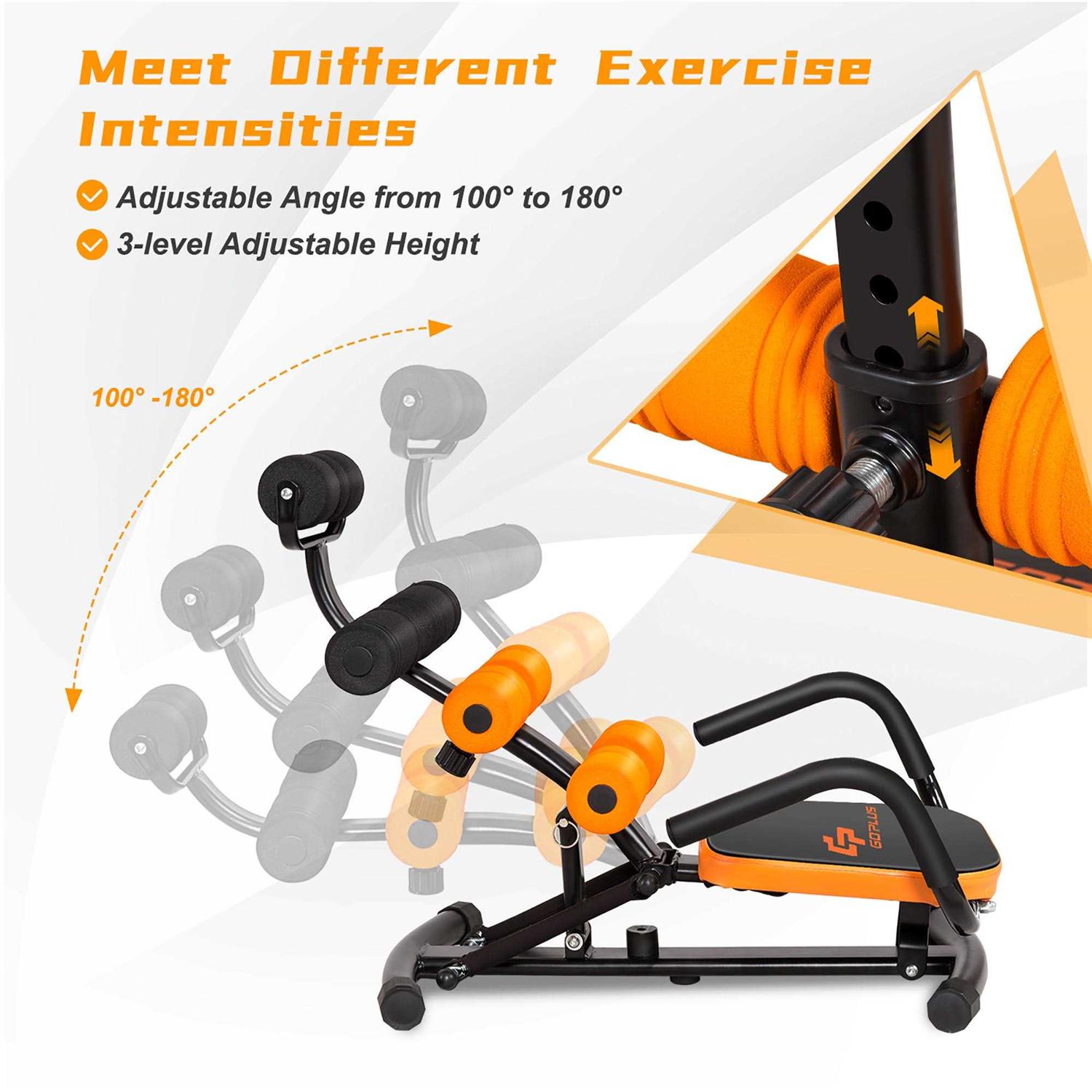 Costway Core Ab Trainer Bench Abdominal Stomach Exerciser Workout Gym Fitness Machine - Sports Supplies Online Store