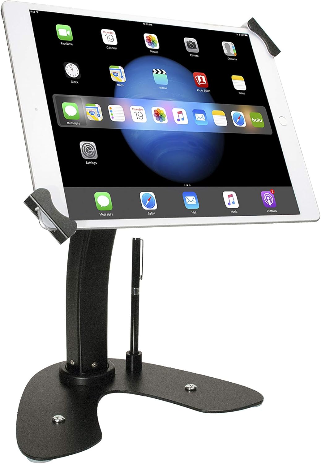 Dual Kiosk Stand – CTA Security Stand with Locking Case, Cable, Stylus and Tether – Compatible with Headphone Jack, iPad 7th/ 8th/ 9th Gen 10.2”