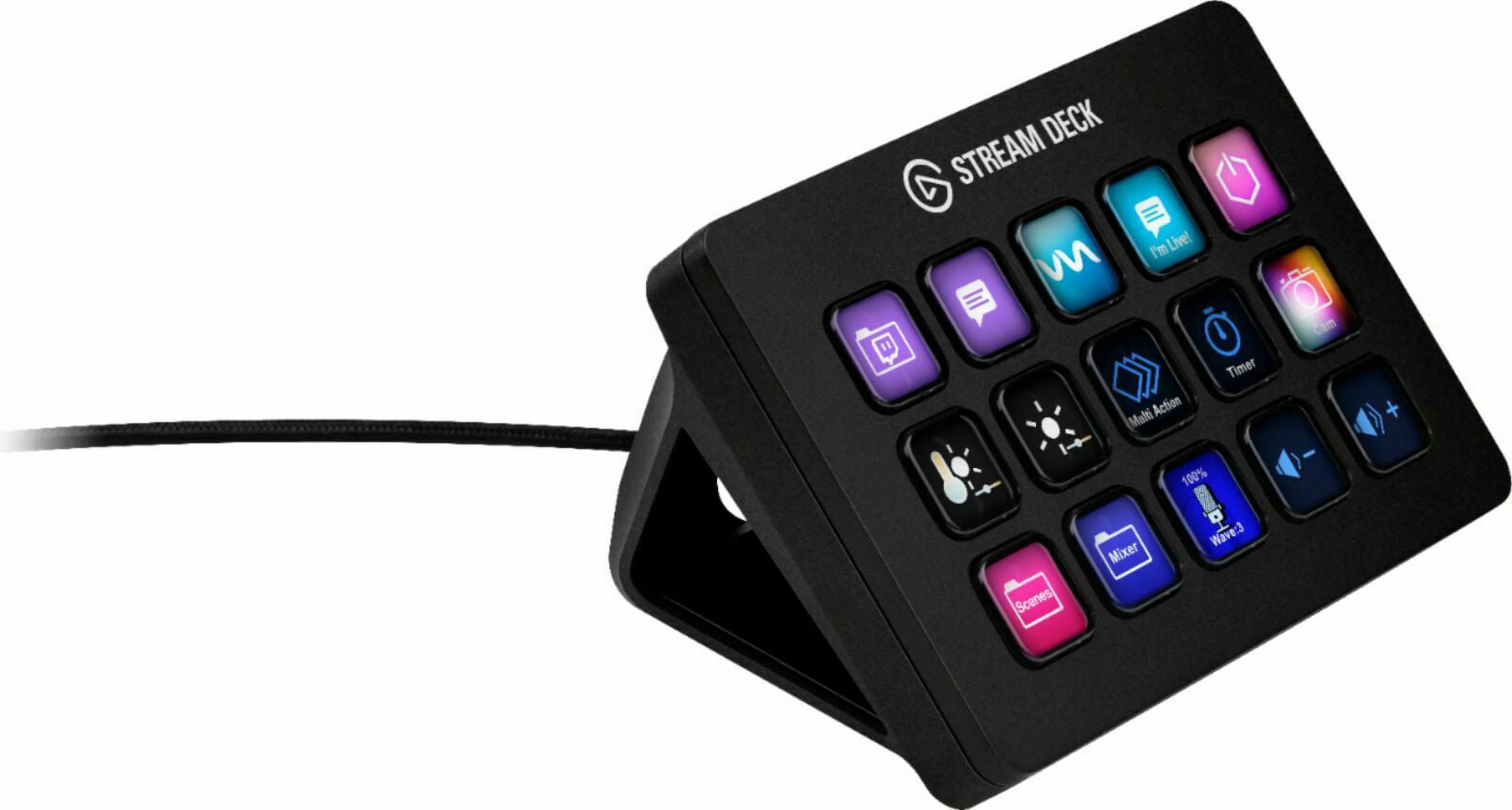 Corsair - Elgato Stream Deck MK.2 with 15 Customizable LCD Keys Tactile Control Interface - 10GBA9901 - Radiant Selections