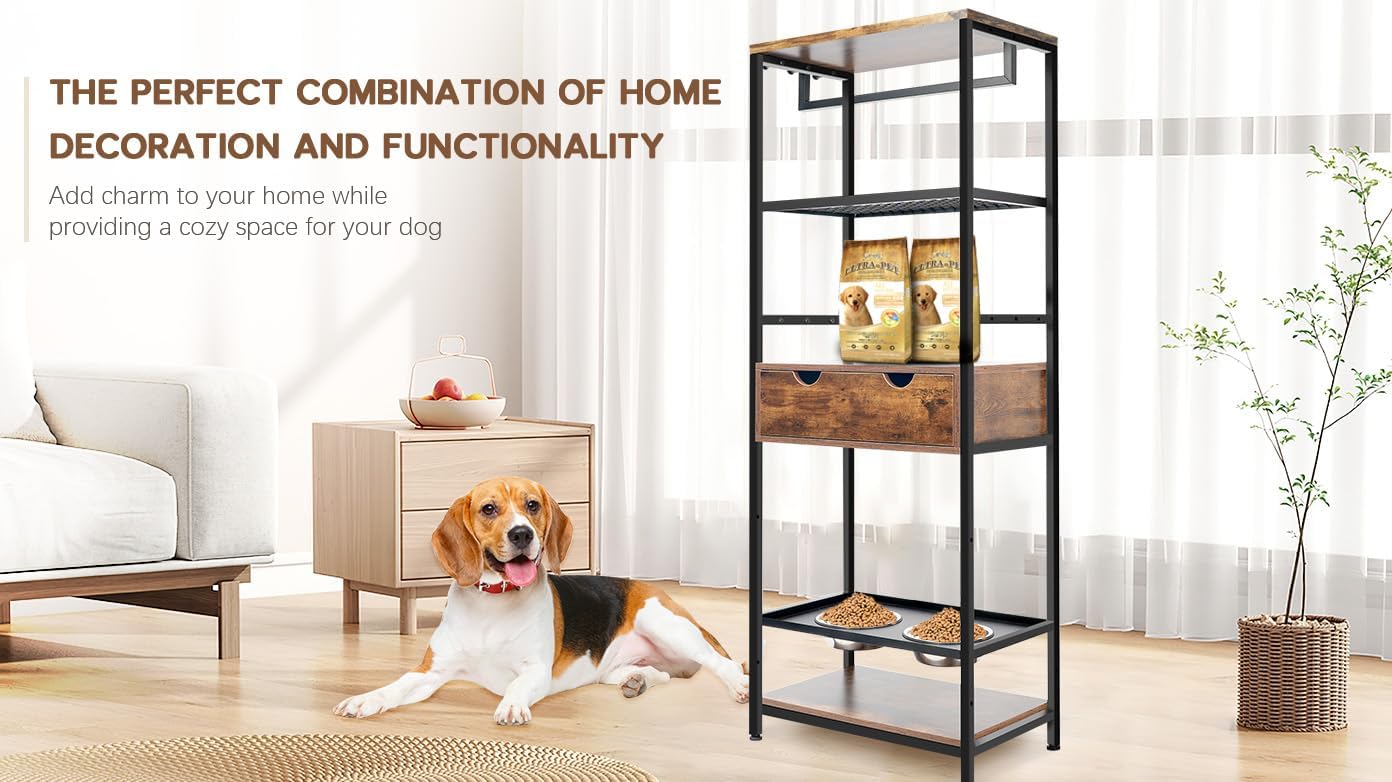 Dog Feeding Station Dog Feeder Station 3 Height Adjustable Raised Dog Bowls