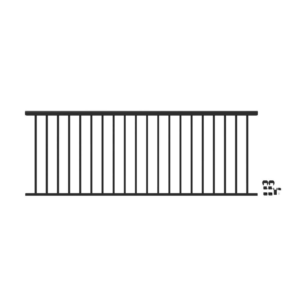 Freedom VersaRail Winchester 8-ft x 2.5-in x 3-ft Matte Black Aluminum Deck Rail Kit Square Balusters Included (Assembly Require - Avayadevconnect
