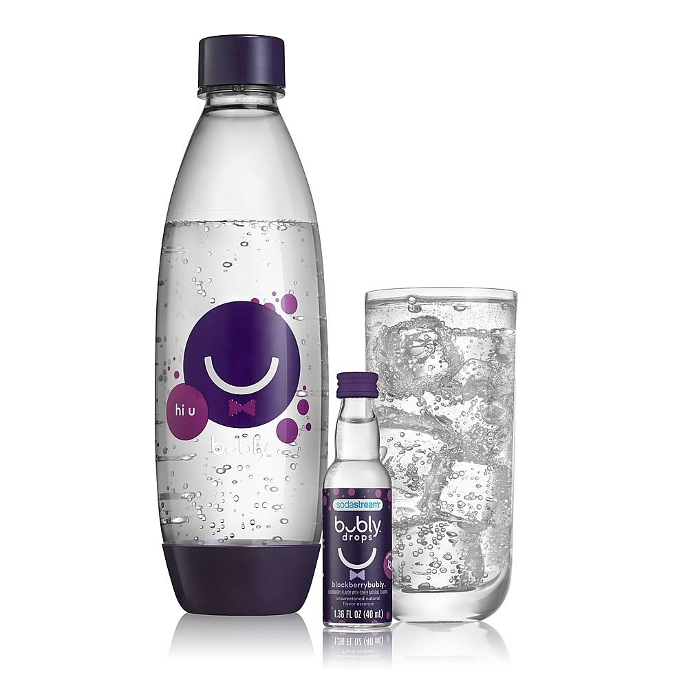Sodastream Icy Blue Fizzi Sparkling Water Maker with bubly Blackberry Drops
