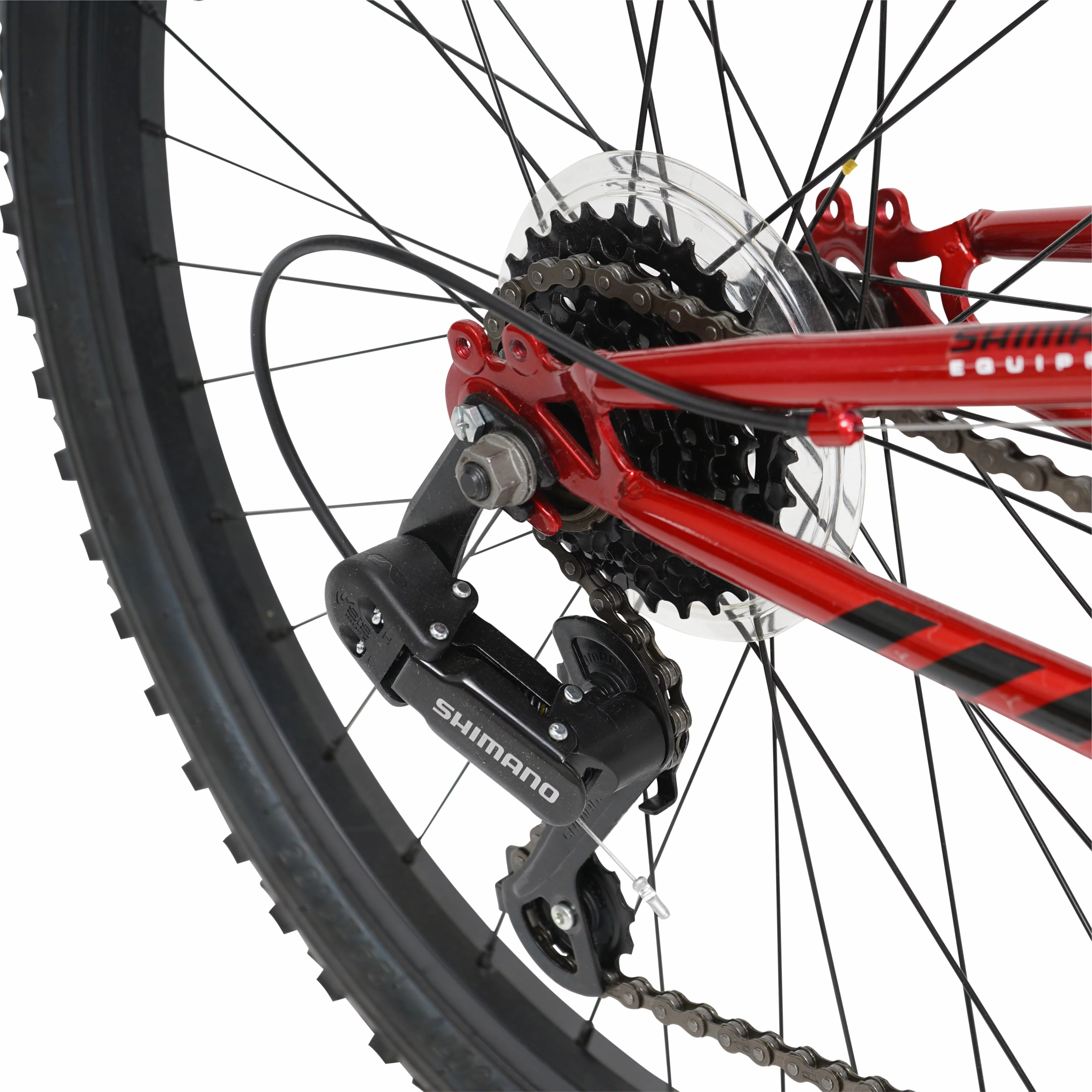 Hyper Bicycle 24 Shocker Mountain Bike for Kids, Red and Black