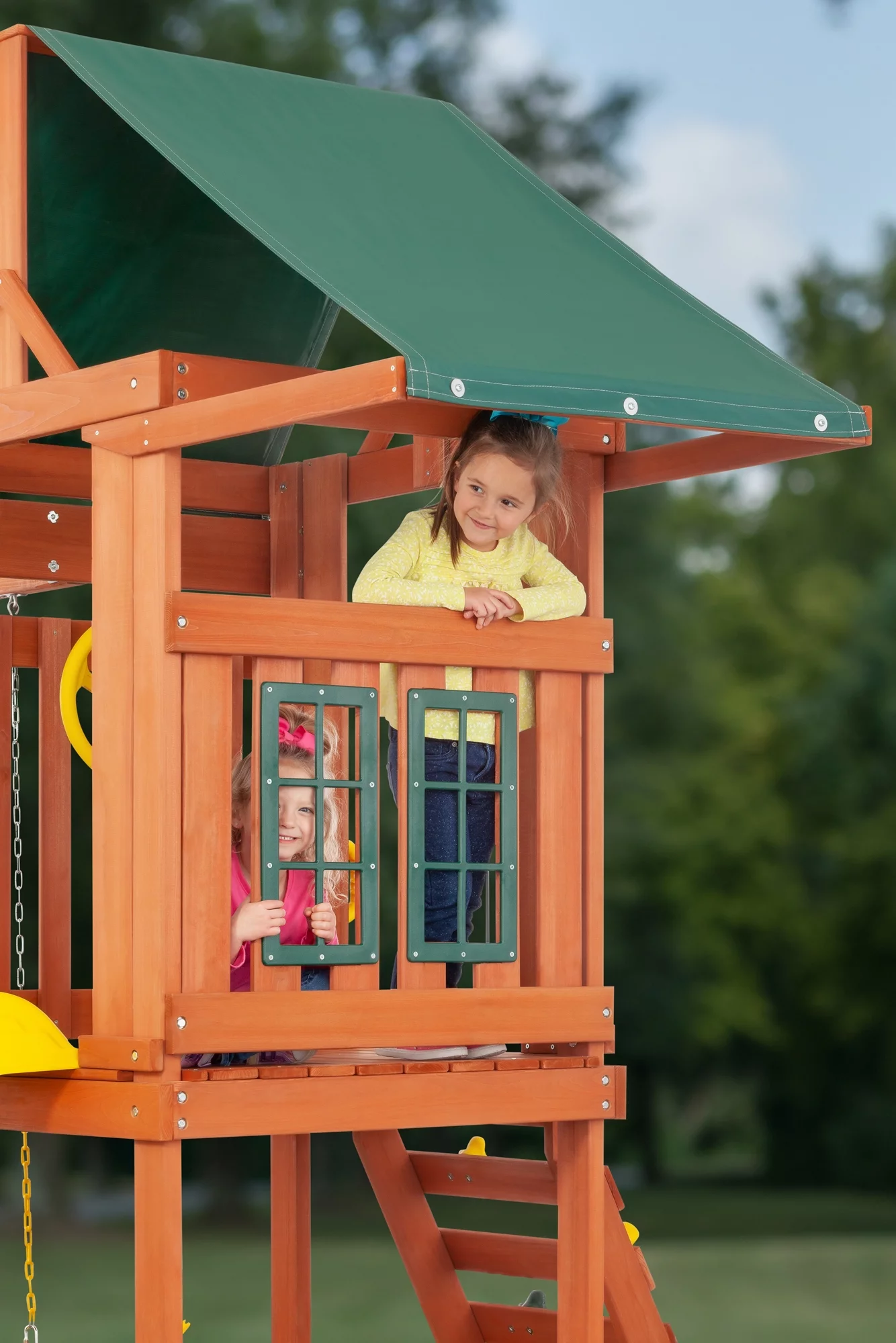 Creative Cedar Designs Cedar Cottage Wooden Swing Set