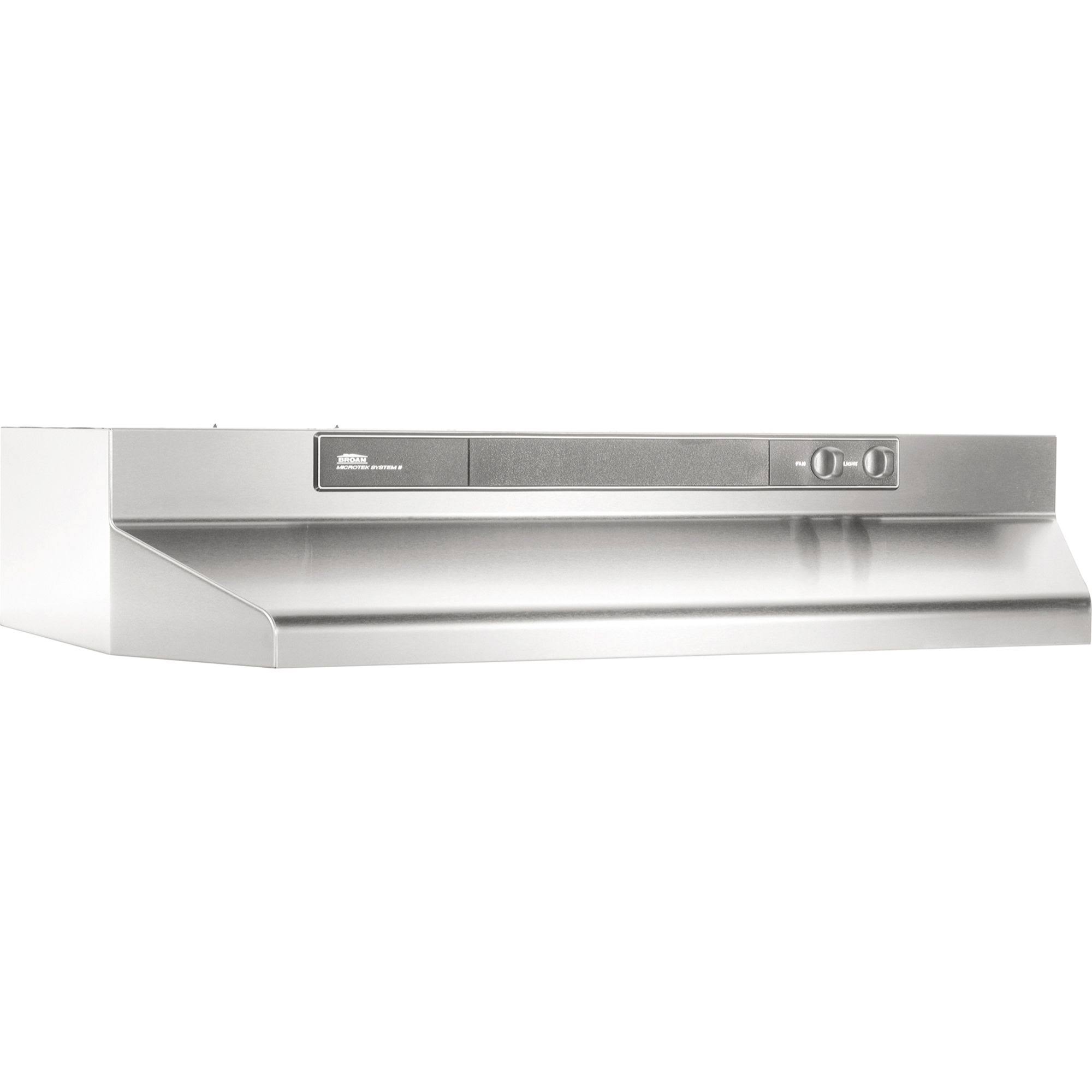Broan 463604 36 220 CFM Stainless Steel Under-Cabinet Range Hood