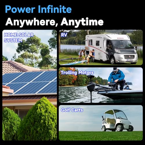 12V 314Ah Mini LiFePO4 Lithium Battery with Bluetooth 5.0, 200A BMS, 4.01kWh Energy, Upgraded Aluminum Cooling Fins & Braided Copper Wires, for RV