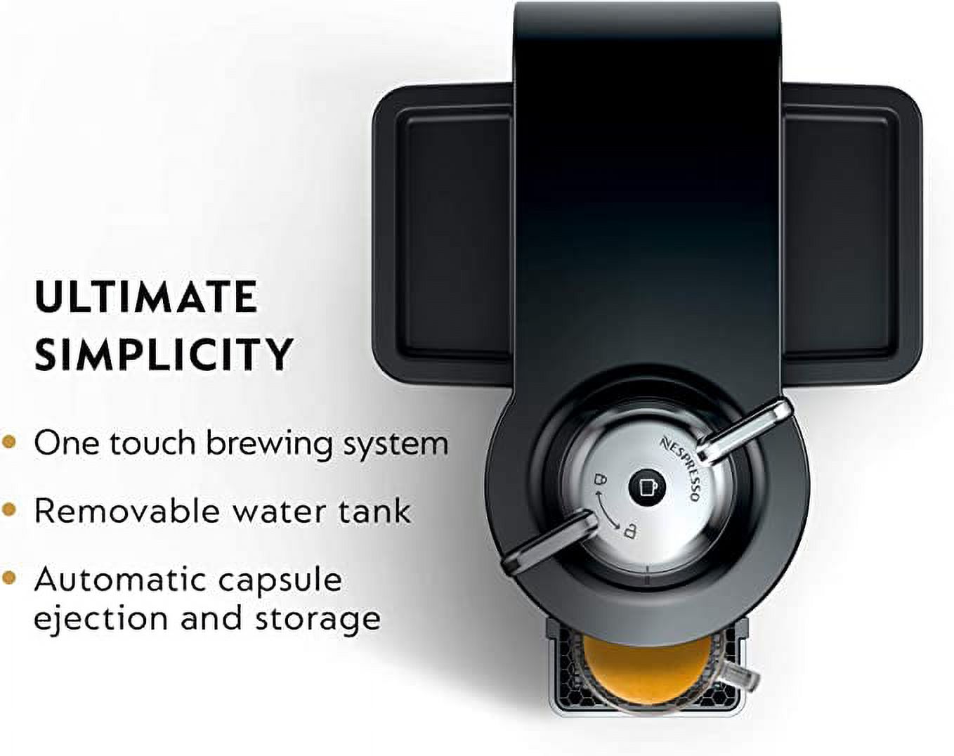 Open Box Nespresso Vertuo Coffee Espresso Machine Milk Frother ENV135BAE - Piano Black