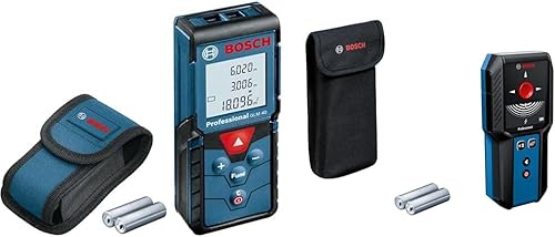 Bosch Professional Laser Entfernungsmesser GLM 40 (Fl&auml;chen-/Volumenberechnung, max. Messbereich: 40 m, 2X 1,5-V Batterien, Schutztasche)
