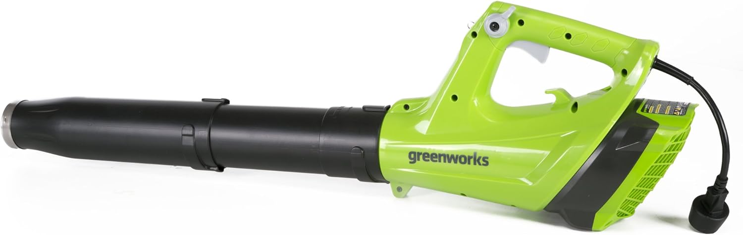 Greenworks 48V (2 x 24V) Brushless Cordless Axial Blower (140 MPH / 585 CFM), (2) 4.0Ah USB Batteries (USB Hub) and Dual Port Rapid Charger Included