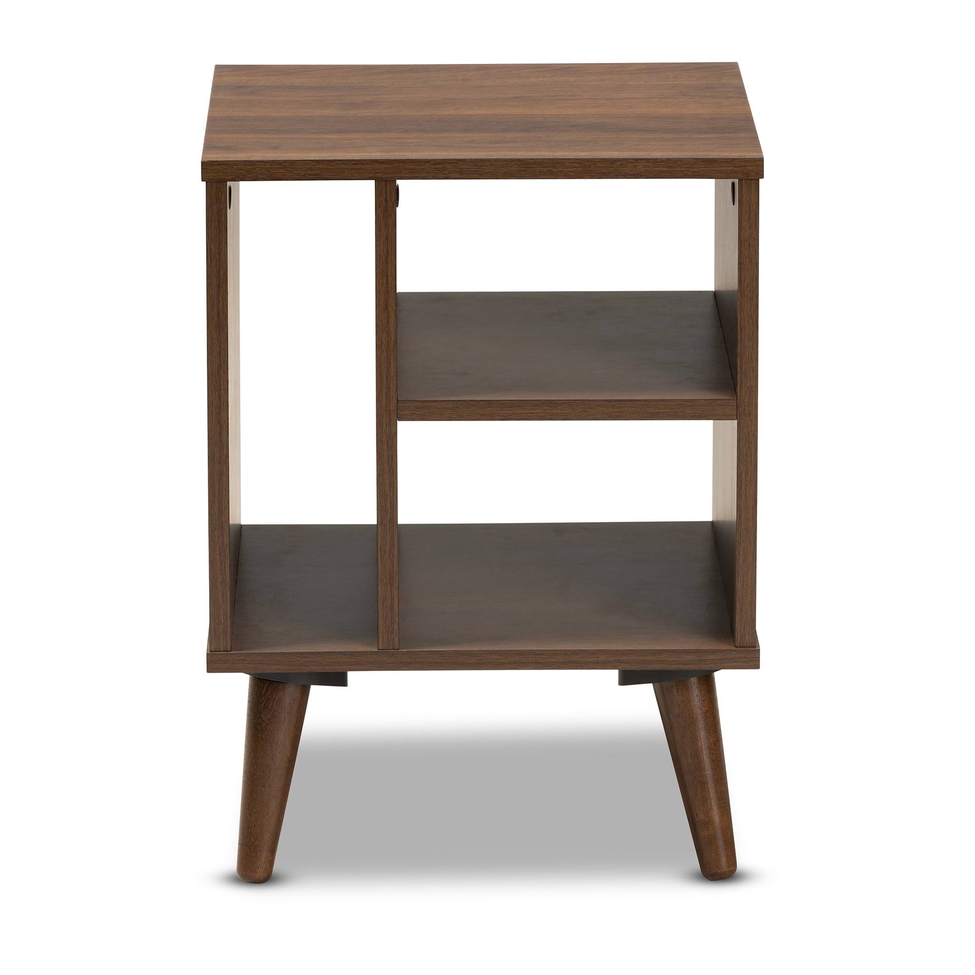 Baxton Studio Sami Mid-Century Modern Finished Wood End Table Walnut