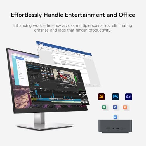 Beelink EQR5 Mini Pc,AMD Ryzen 7 5825U(8C/16T,up to 4.5GHz),Mini Computer with 32GB DDR4 RAM/500GB M.2 PCle3.0 SSD,Micro Pc Support 4K FPS