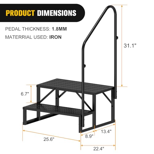 Nilight RV Steps with Handrail