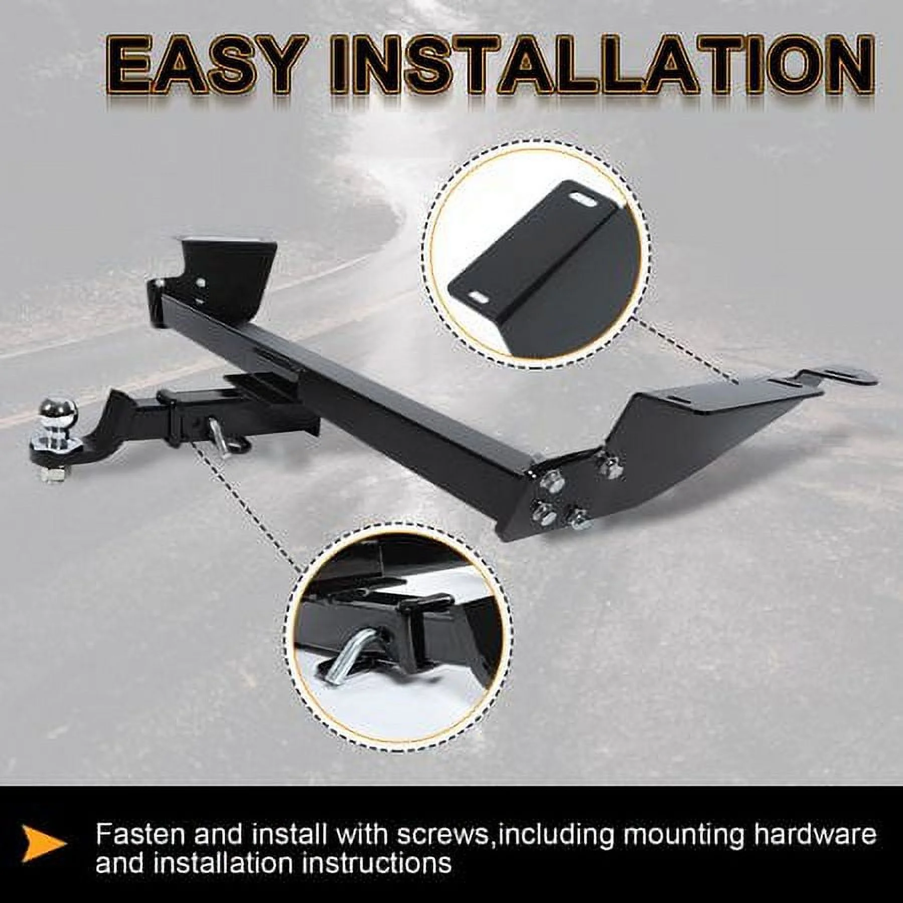 Kojem Trailer Hitch Fit for 2008-2020 Dodge Grand Caravan Class 3 Trailer Tow Hitch Receiver 2" Fit for Chrysler Town & Country RAM C/V Tradesman