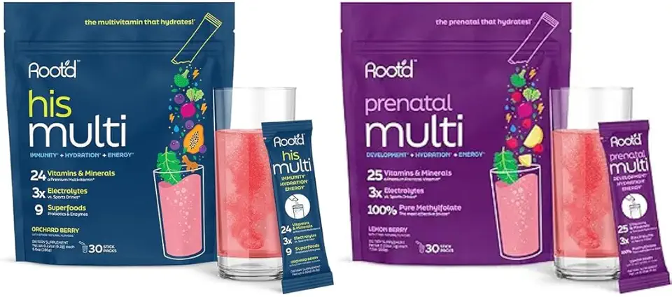 Prenatal & His Multivitamin Powder Bundle with 3X Electrolytes - Kansas Nuitrition - HNZSDS