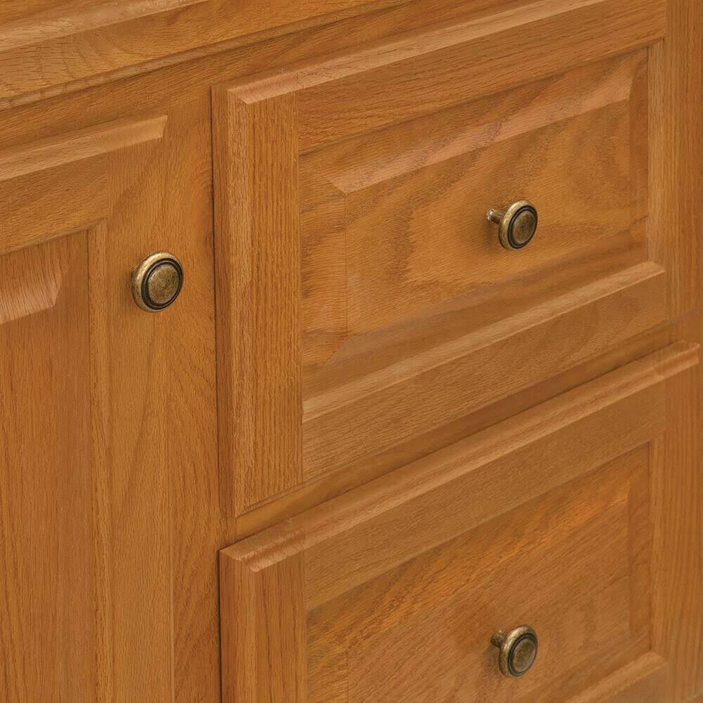 Glacier Bay Hampton 36 in. W x 21 in. D x 33.5 in. H Bathroom Vanity Cabinet Only in Oak