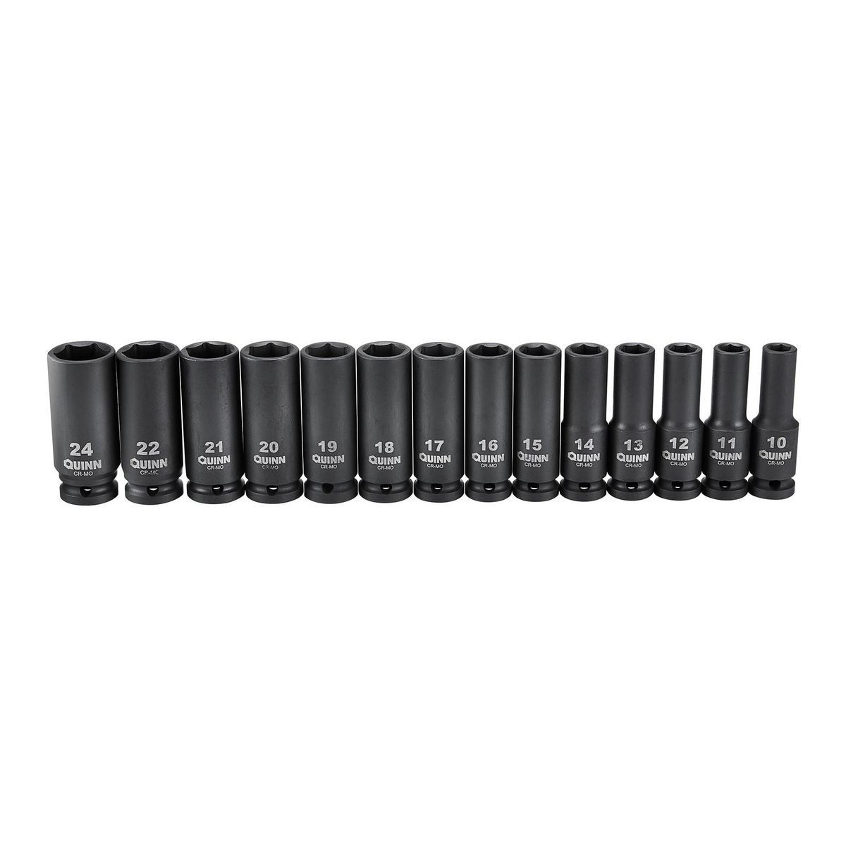 QUINN 1/2 in. Drive SAE and Metric Master Impact Socket Set, 61-Piece
