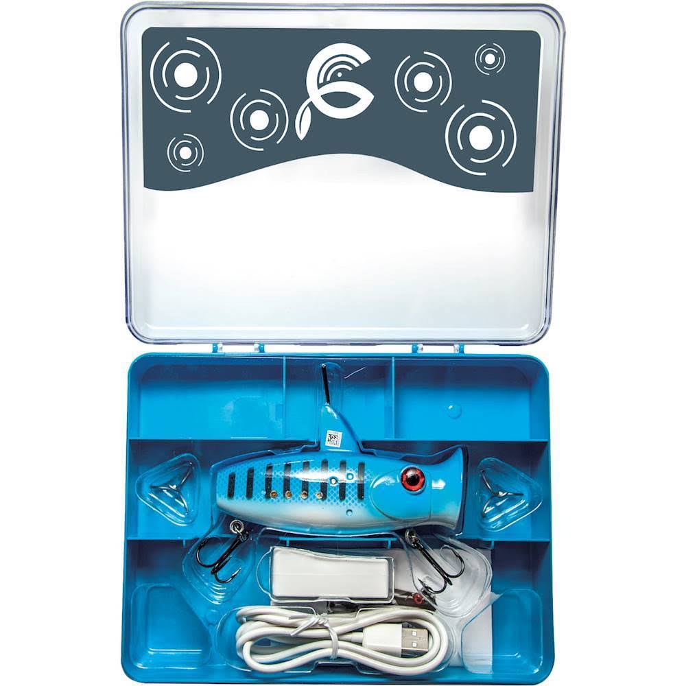 Eco-popper - Digital Fishing Lure with Wireless Underwater Live Video Camera - Blue 4A0ED
