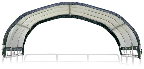 ShelterLogic 12' x 12' Corral Shelter and Livestock Shade Waterproof and UV Treated Universal Cover for Horses, Goats
