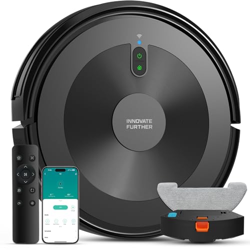 Robot Vacuum and Mop Combo: Robotic Vacuums 120 Mins Runtime & Alexa/APP Remote Control & Schedule Cleaning & Self-Charging