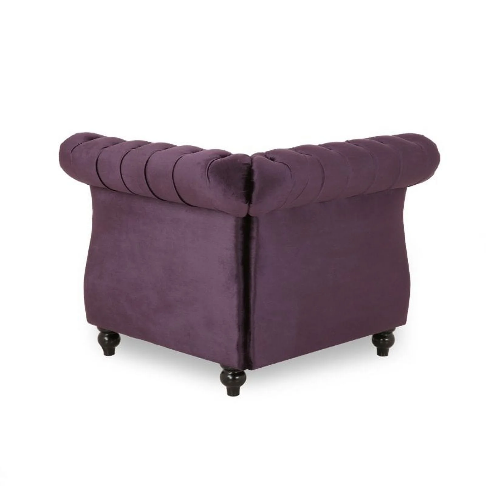 Pemberly Row 7 Seat Velvet Tufted Chesterfield Sectional in Blackberry