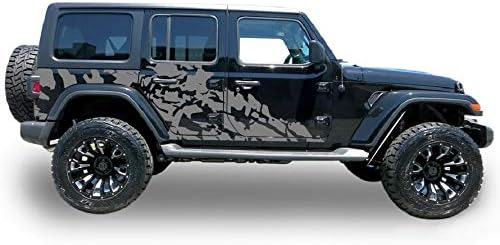 Bubbles Designs Decal Sticker Vinyl Big Door Splash Compatible with Jeep Wrangler JL JK 2007-2019 - Present