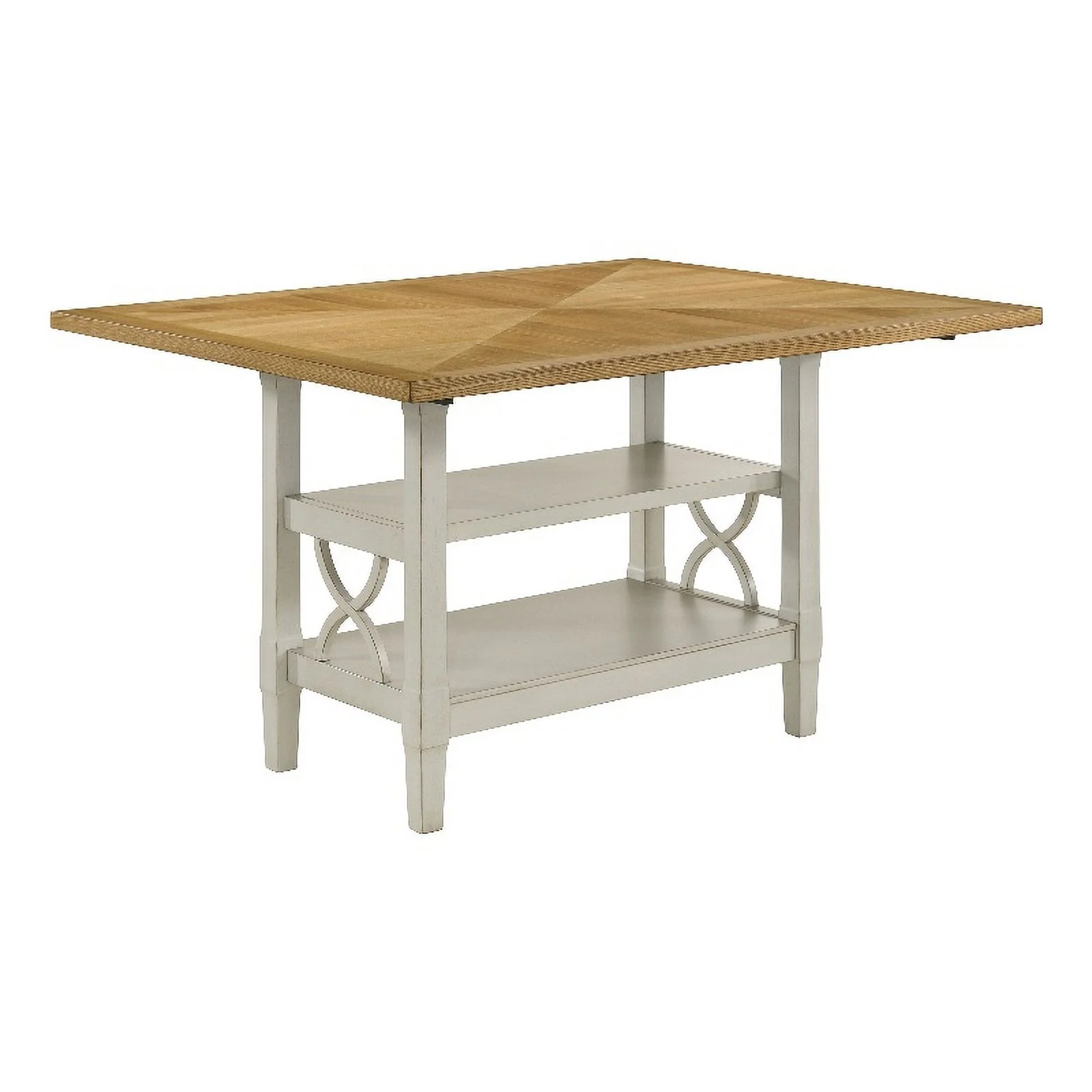 Pemberly Row Wood Counter Height Dining Table in Gray and Light Oak - Curated Treasures Market
