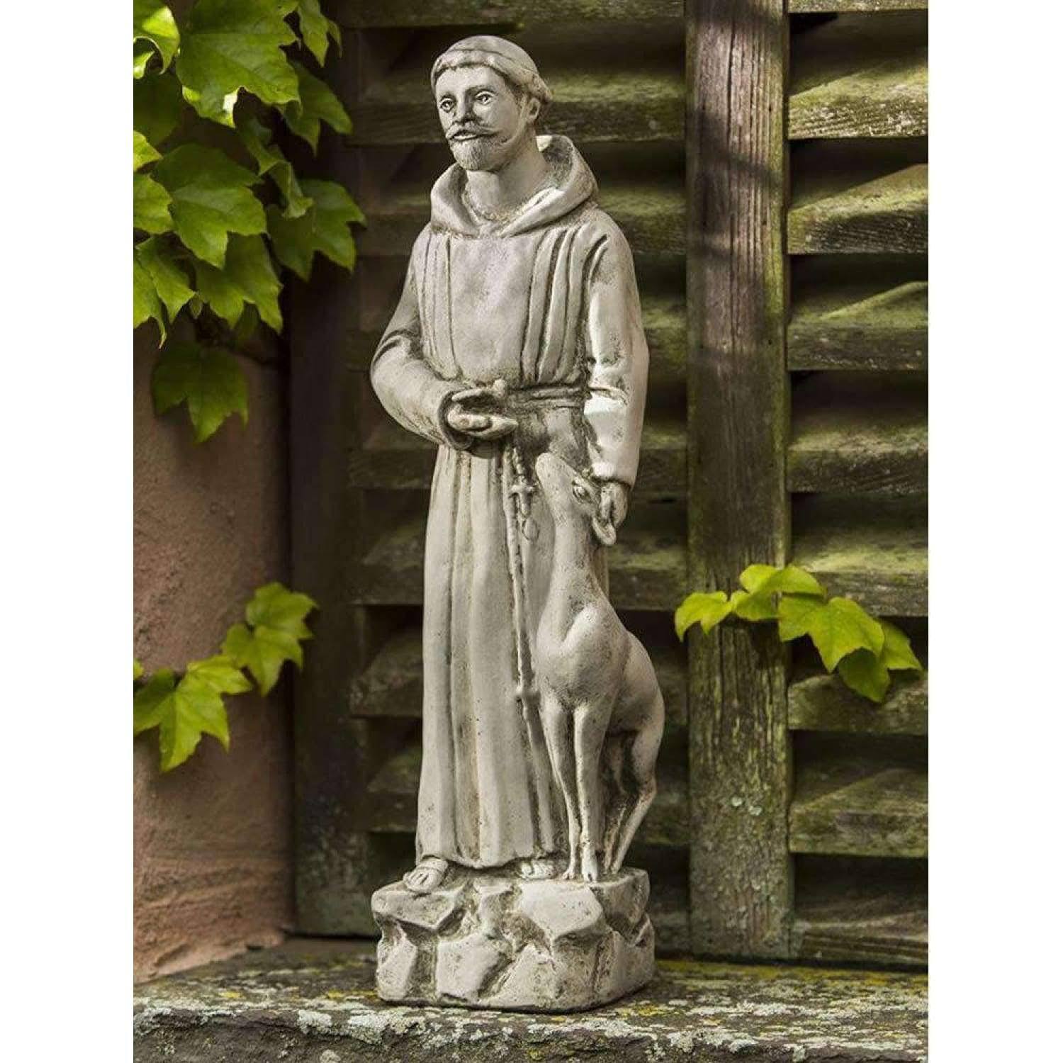 Campania International Grey Stone Small St. Francis with Animals Statue