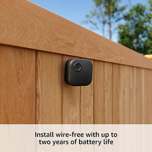 Blink Outdoor 4 (newest model), Wire-free smart security camera, two-year battery life, two-way audio, HD live view, enhanced motion detection