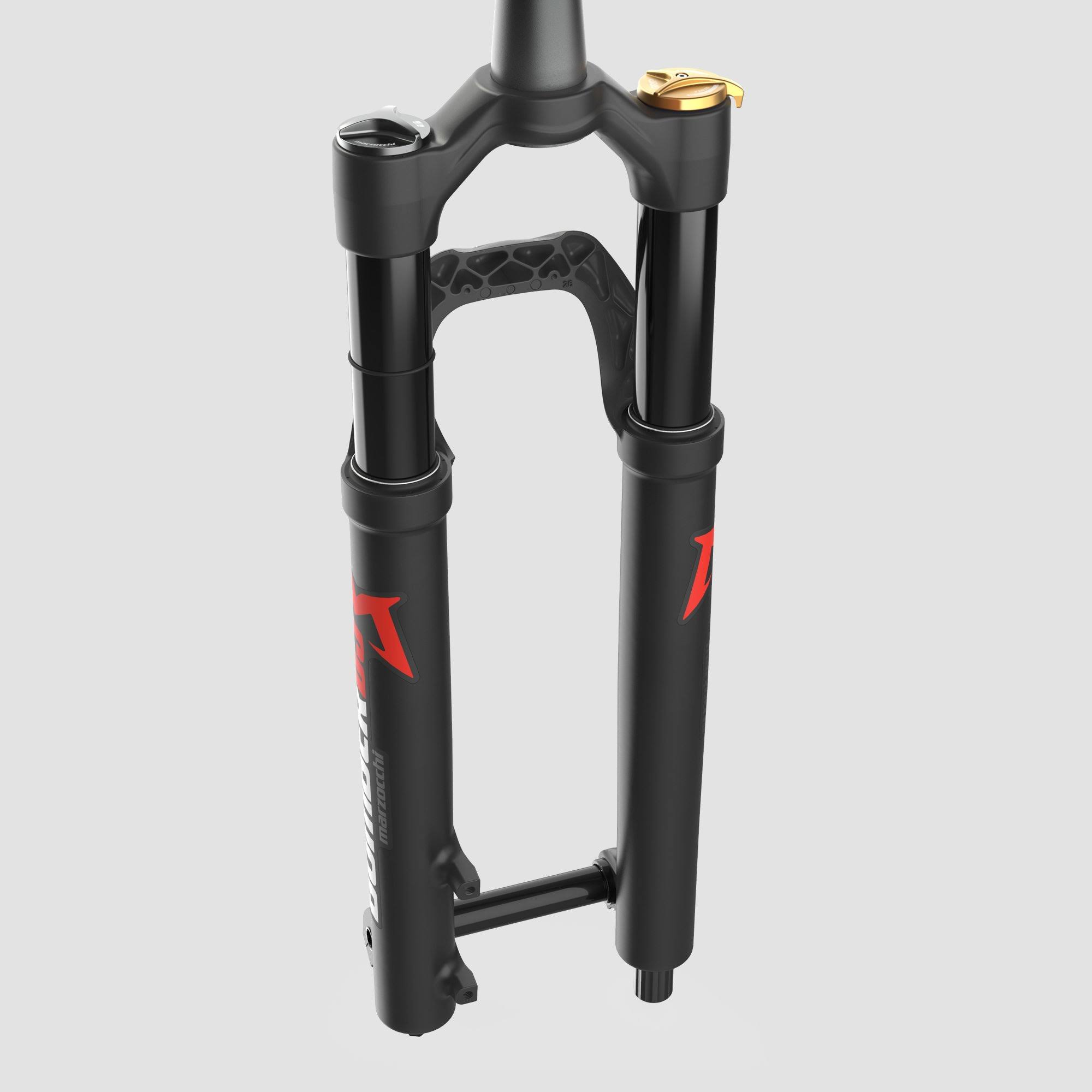 Marzocchi Bomber DJ Suspension Fork: 26 inch, 100mm, Grip DAMPER, 20 x 110mm, 37mm Offset, Black