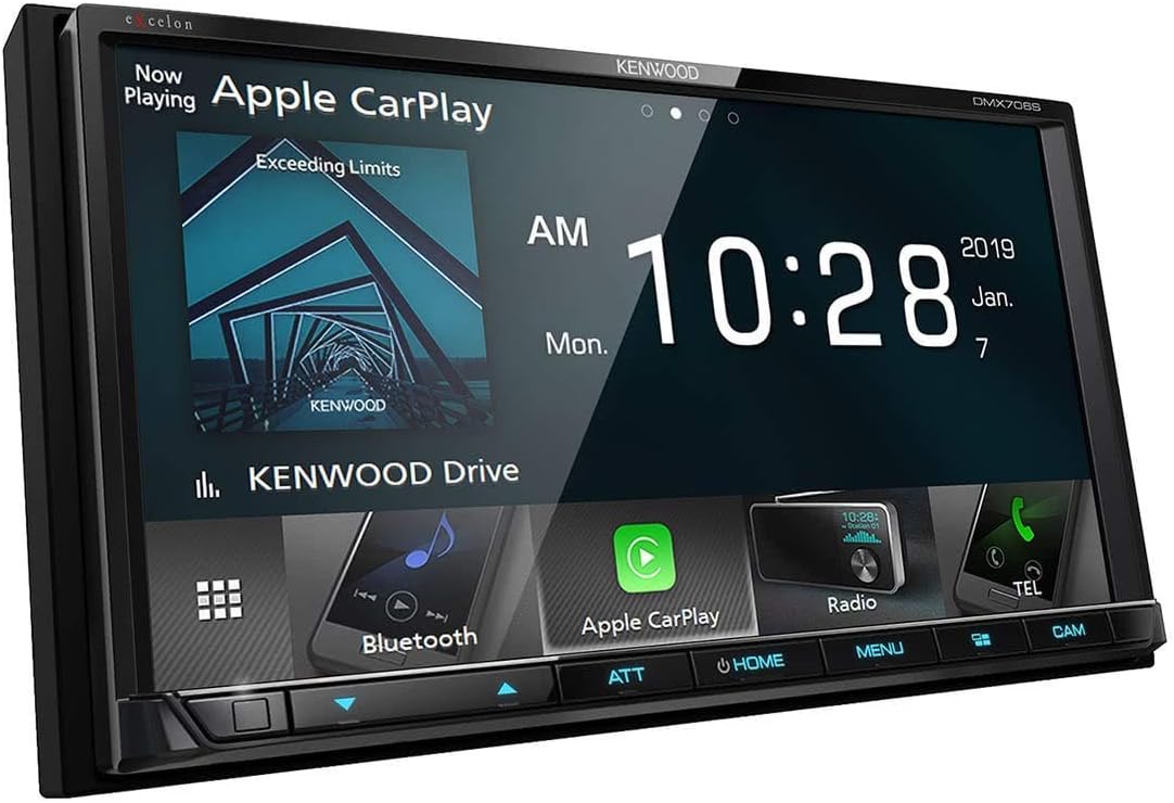Kenwood DMX706S Digital Media Receiver with Wired CarPlay (Renewed)