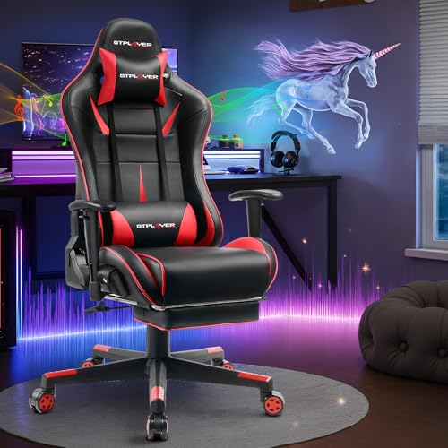 GTPLAYER Gaming Chair with Speakers, Music Gaming Recliner Chair for Adults and Kids