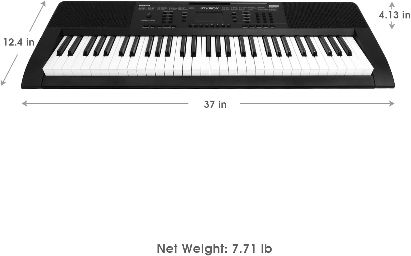 JOYROX K155–61 Key Piano Keyboard with 300 Voices, Keyboard Piano with Keyboard Stand, Bench, Sheet Music Stand, Headphones, Speakers
