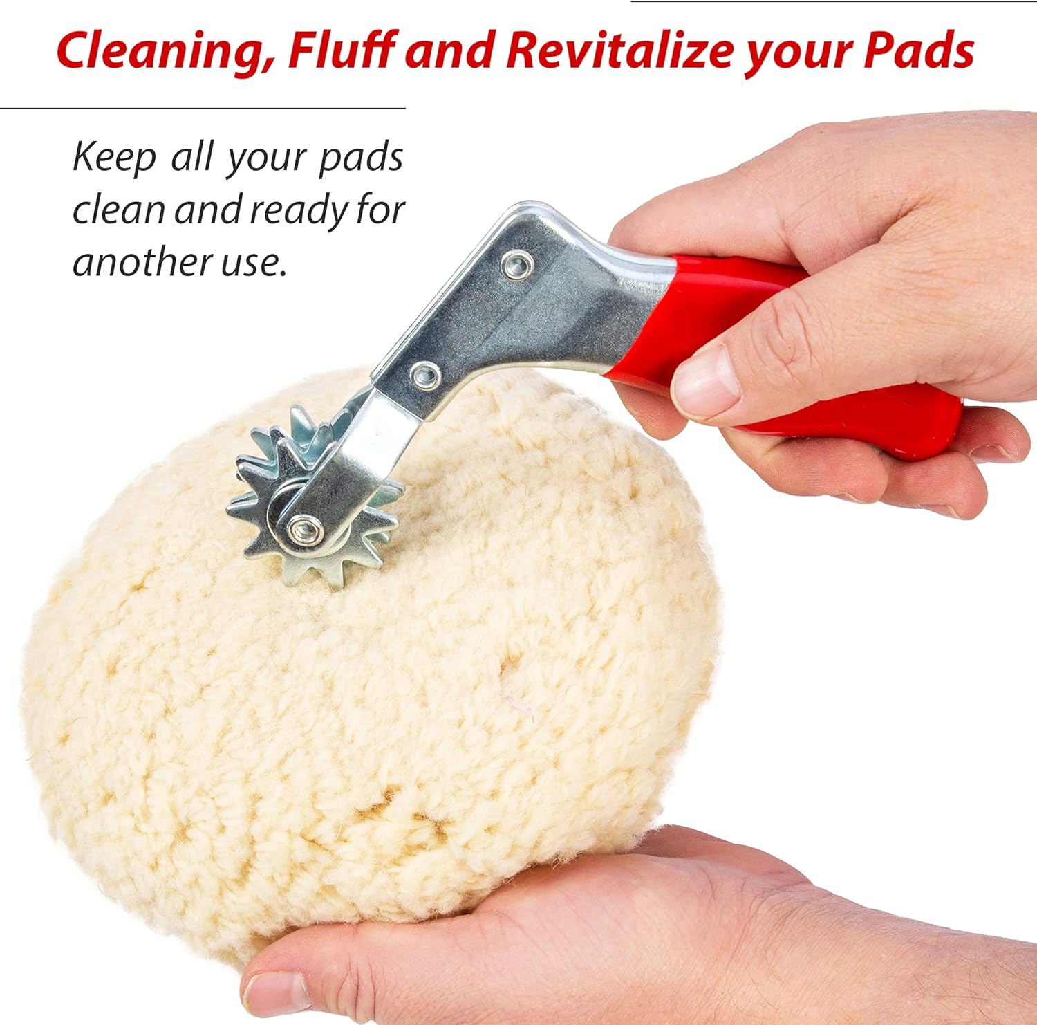 CANOPUS Polishing Pad Cleaner, Spur Tool for Revitalizing Polisher Compound Pads, Buffing Pads and Bonnets, Buffing Pad Cleaner, Bonnet Cleaning Tool
