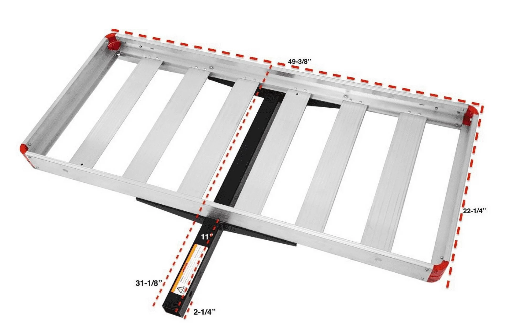 MaxxHaul 70422 Hitch Mount Aluminum Cargo Carrier, 500 lb Capacity