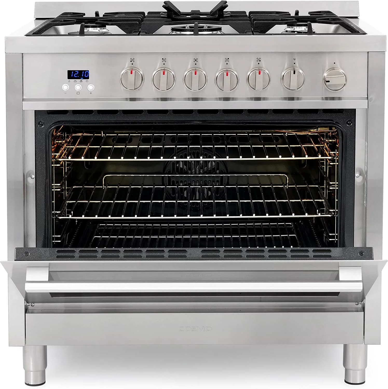 Cosmo 36-in 5 Burners 3.8-cu ft Convection Oven Freestanding Gas Range
