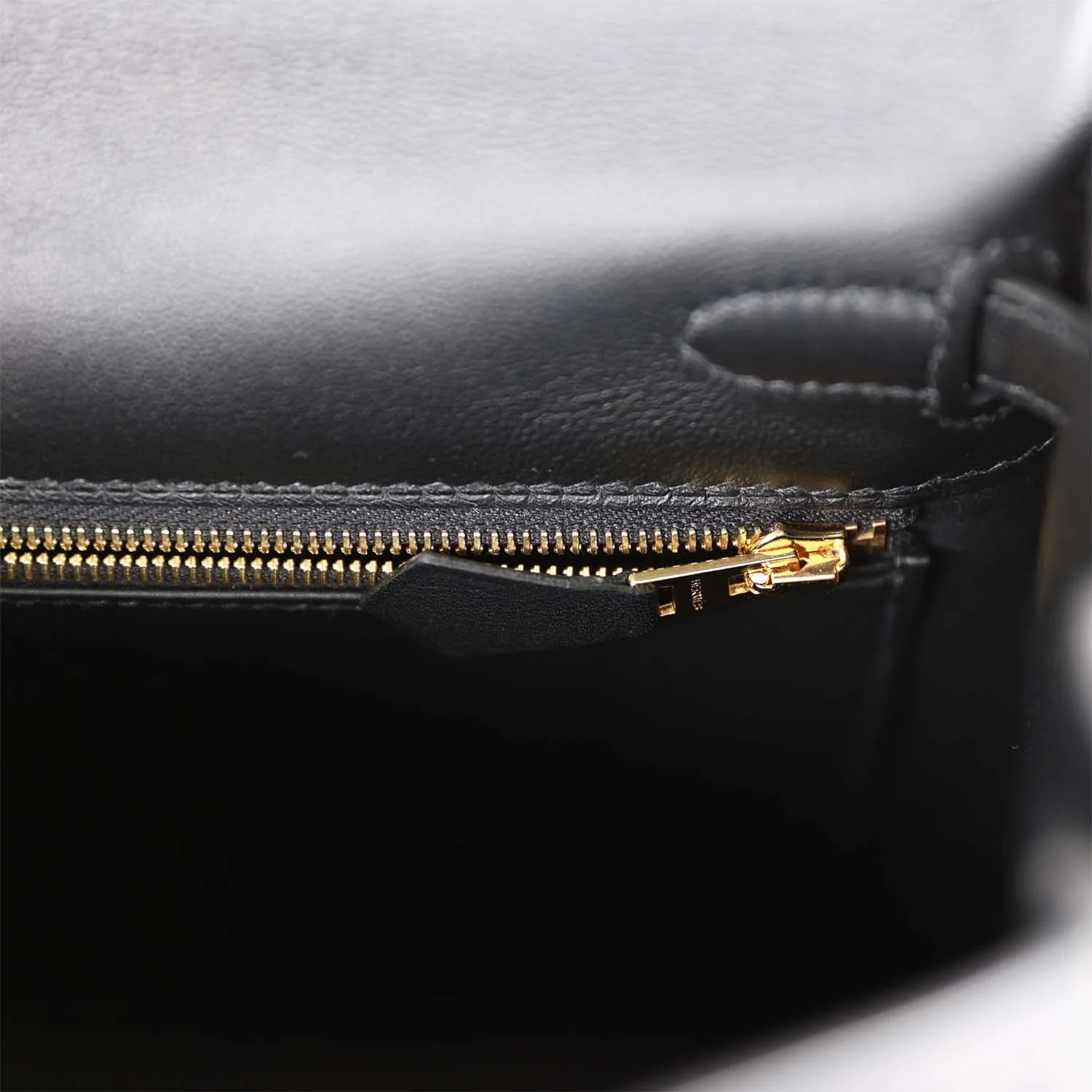 Hermes Kelly Retourne 25 Black Swift Gold Hardware