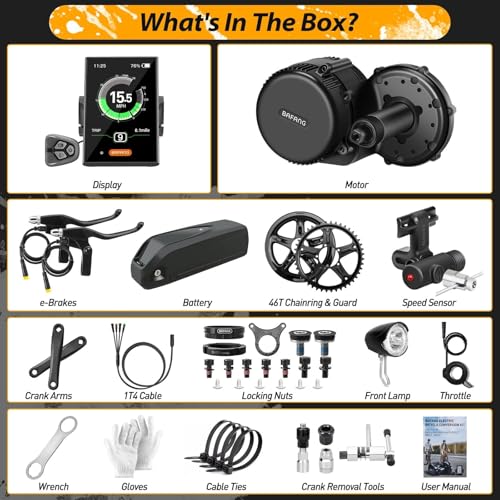 Bafang Electric Bike Conversion Kit Mid Motor BBS-HD 48 V 1000 W Motor Accessories Display Optional Kit Downtube Battery