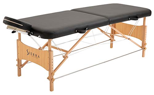 SIERRA COMFORT All-Inclusive Portable Massage Table (Black), SC-901, 27.95"D x 72.05"W x 33.07"H