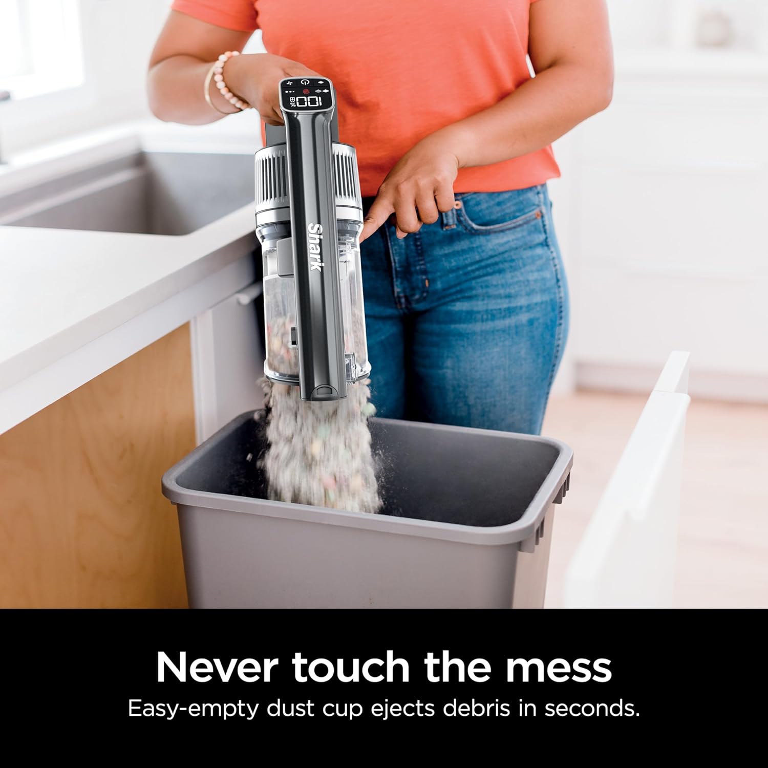 Shark WZ531H Cordless Pro Stick Vacuum with Powerfins Brushroll, HEPA Filtration, Self-Cleaning Brushroll, LED Headlights, 40-Min Runtime