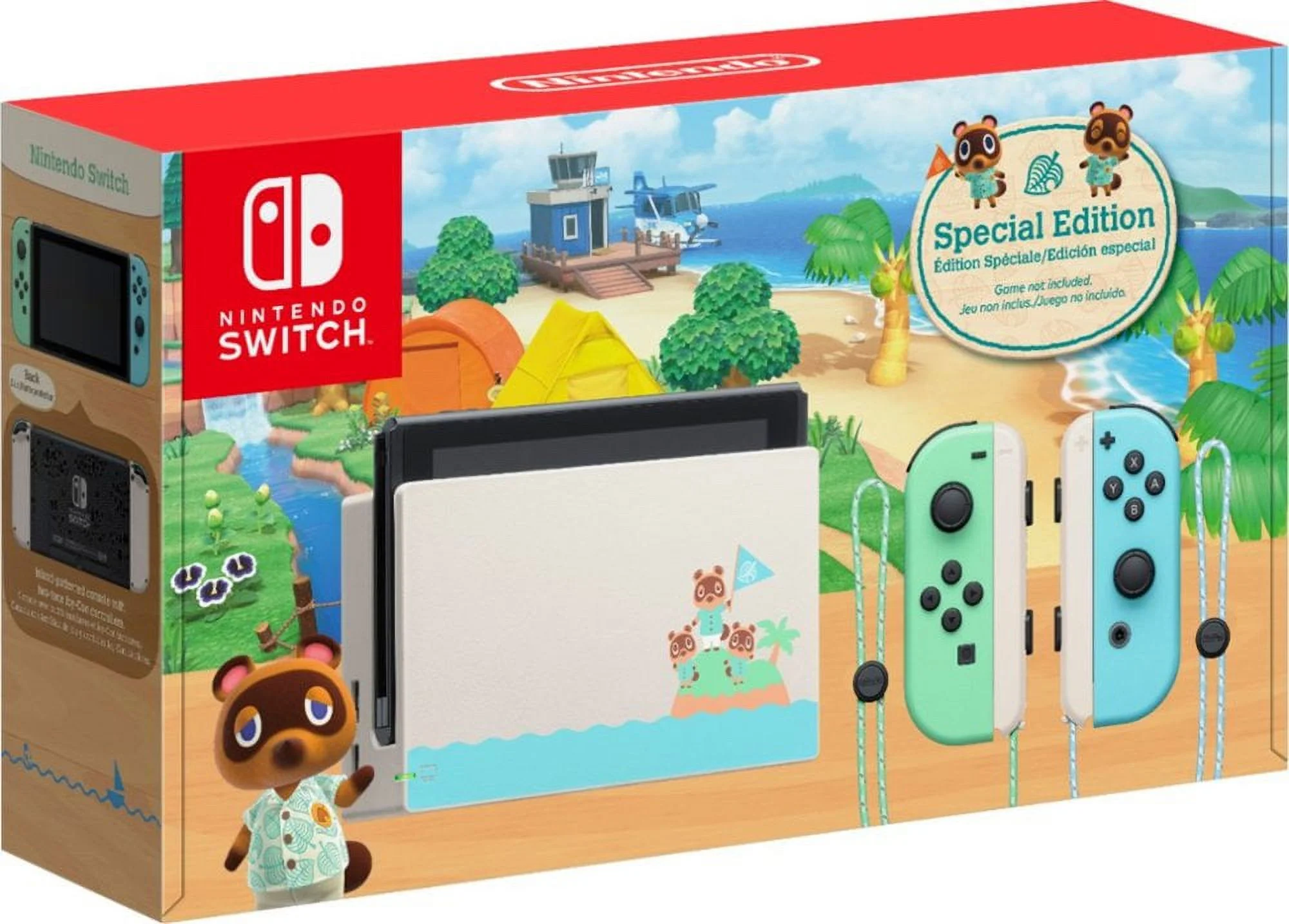 Nintendo Switch Animal Crossing Special Version Console Set, Bundle With Legend of Zelda Link's Awakening And Mytrix Accessories