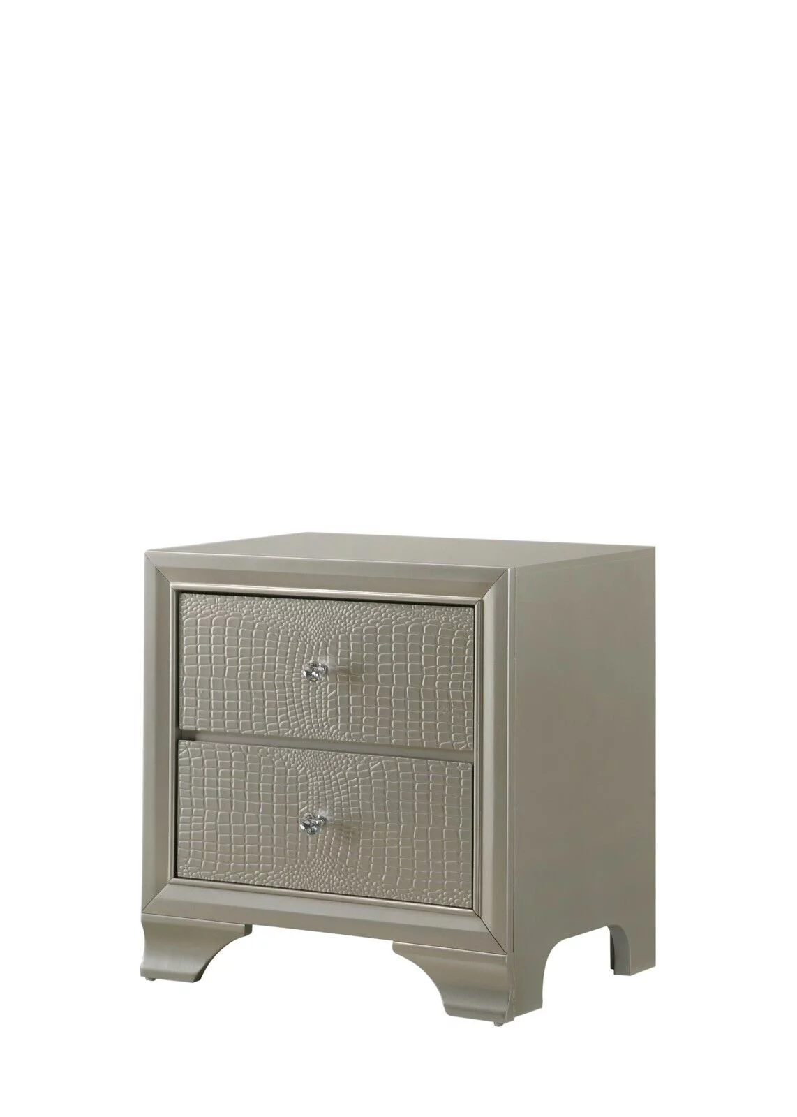 Modern 3pc Queen Size Upholstered LED Backlit HB Panel Bed Chest Nightstand Set Bedroom Furniture