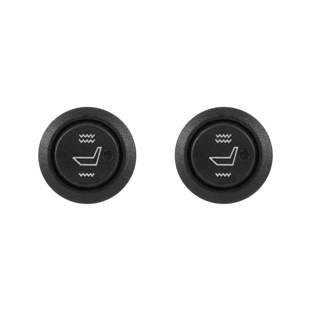 Akozon 2X Car Seat Heater Switch Universal 3 Pin Round Heated Rocker Hi Low Off Control, Automotive Pack of 2